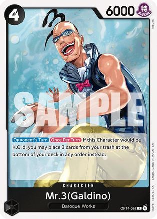 Mr.3(Galdino) (OP14-092) - The Azure Sea's Seven Foil - for just $0.08! 