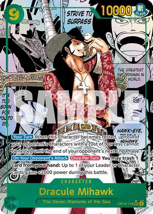 Dracule Mihawk (Manga) (OP14-119) - The Azure Sea's Seven Foil - for just $336.38! 