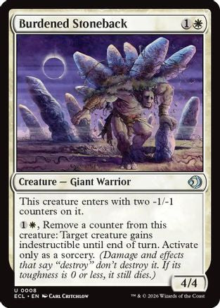 Burdened Stoneback (ECL-008) - Lorwyn Eclipsed Foil - for just $0.05! 