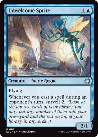 Unwelcome Sprite (ECL-081) - Lorwyn Eclipsed Foil - for just $0.08! 