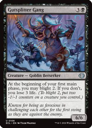Gutsplitter Gang (ECL-106) - Lorwyn Eclipsed - for just $0.03! 
