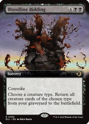 Bloodline Bidding (Extended Art) (ECL-359) - Lorwyn Eclipsed - for just $0.68! 