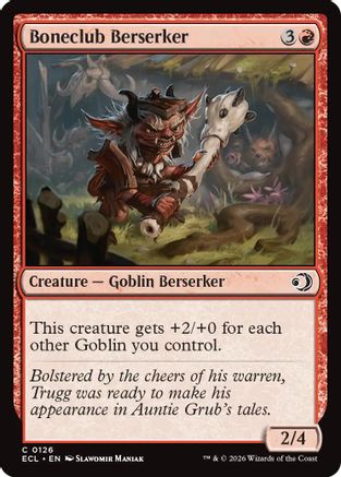 Boneclub Berserker (ECL-126) - Lorwyn Eclipsed Foil - for just $0.06! 