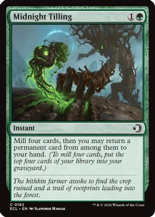 Midnight Tilling (ECL-182) - Lorwyn Eclipsed Foil - for just $0.10! 