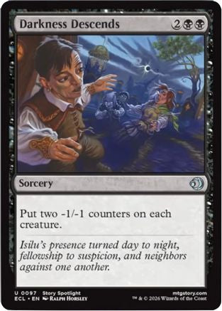 Darkness Descends (ECL-097) - Lorwyn Eclipsed Foil - for just $0.09! 