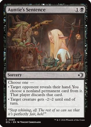 Auntie's Sentence (ECL-085) - Lorwyn Eclipsed Foil - for just $0.07! 