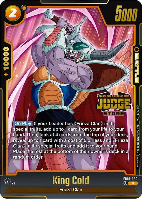 King Cold (Judge Pack (Store Judge) 05) [Fusion World Tournament Cards] - for just $0.30! 