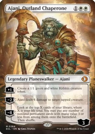 Ajani, Outland Chaperone (Borderless) (ECL-284) - Lorwyn Eclipsed Foil - for just $1.70! 