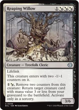 Reaping Willow (ECL-240) - Lorwyn Eclipsed - for just $0.07! 