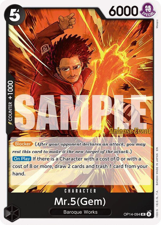 Mr.5(Gem) [The Azure Sea's Seven Release Event Cards] - for just $2.45! 