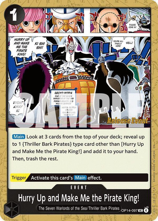 Hurry Up and Make Me the Pirate King! [The Azure Sea's Seven Release Event Cards] - for just $3.05! 