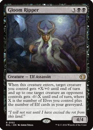 Gloom Ripper (ECL-102) - Lorwyn Eclipsed Foil - for just $0.11! 