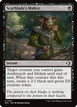 Scarblade's Malice (ECL-119) - Lorwyn Eclipsed Foil - for just $0.06! 