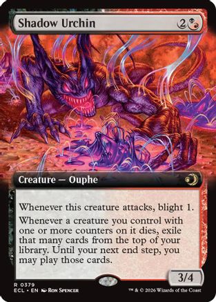 Shadow Urchin (Extended Art) (ECL-379) - Lorwyn Eclipsed Foil - for just $0.15! 