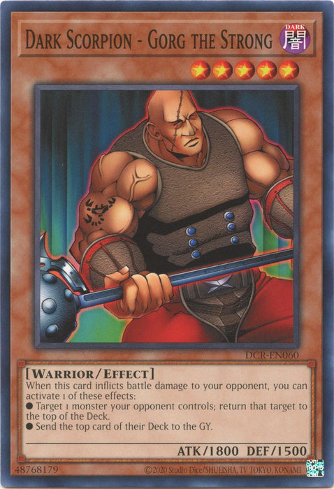 Dark Scorpion - Gorg the Strong (25th Anniversary) [DCR-EN060] Common - for just $0.10! 