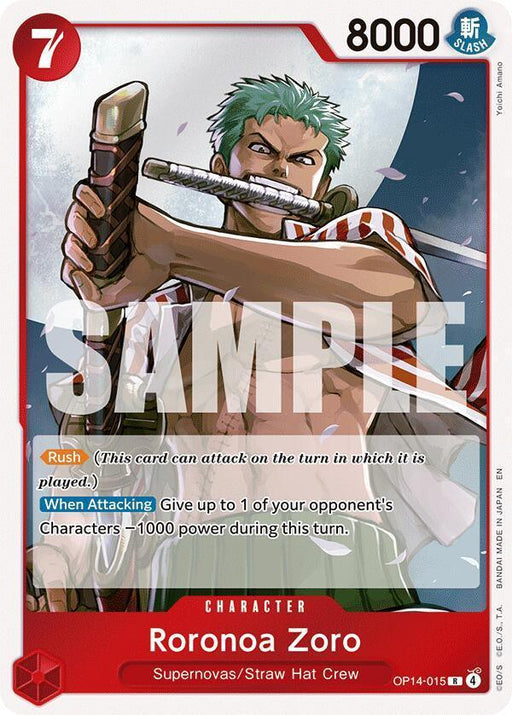 Roronoa Zoro (OP14-015) [The Azure Sea's Seven] - for just $0.10! 