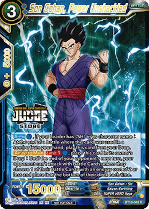 Son Gohan, Power Unshackled (Judge Pack Vol.18) (Store) (BT19-049) [Judge Promotion Cards] - for just $2.20! 