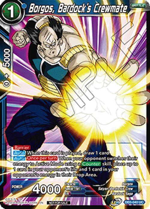 Borgos, Bardock's Crewmate (Ultra-Bout Series Tournament Pack Vol.1) (DB3-040) [Tournament Promotion Cards] - for just $0.30! 
