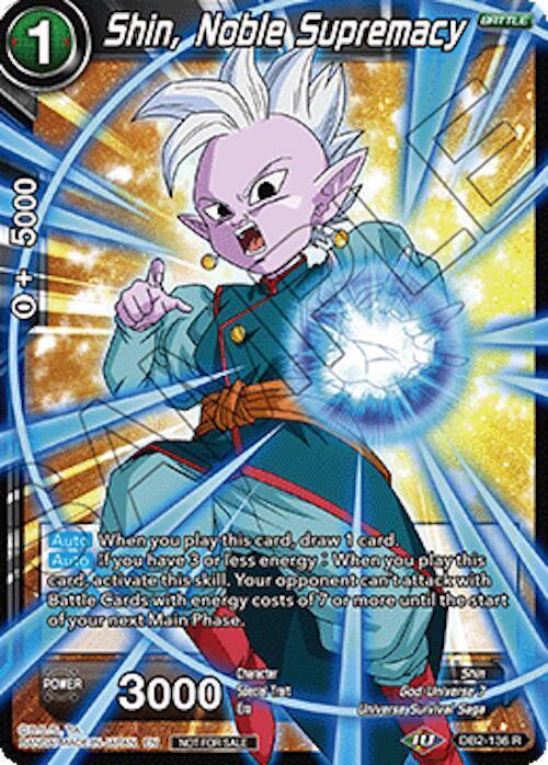 Shin, Noble Supremacy (Ultra-Bout Series Tournament Pack Vol.1) (DB2-136) [Tournament Promotion Cards] - for just $0.15! 