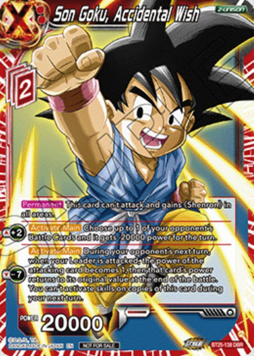 Son Goku, Accidental Wish (Ultra-Bout Series Tournament Pack Vol.1) (BT25-138) [Tournament Promotion Cards] - for just $0.60! 