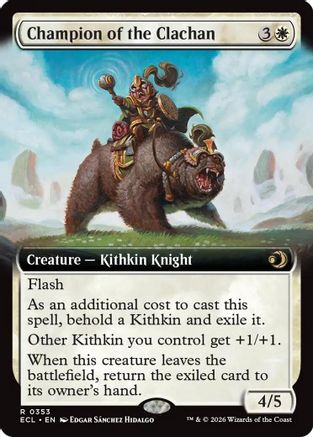 Champion of the Clachan (Extended Art) (ECL-353) - Lorwyn Eclipsed Foil - for just $0.10! 