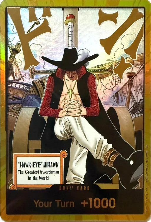 DON!! Card (Dracule Mihawk) (Gold) [The Azure Sea's Seven] - for just $6.70! 