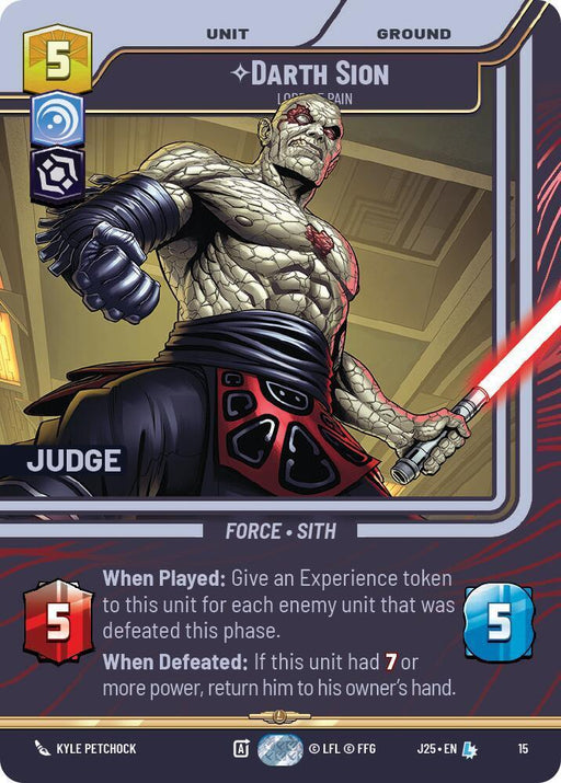 Darth Sion - Lord of Pain (15) (15) [Judge Promos] - for just $7.50! 