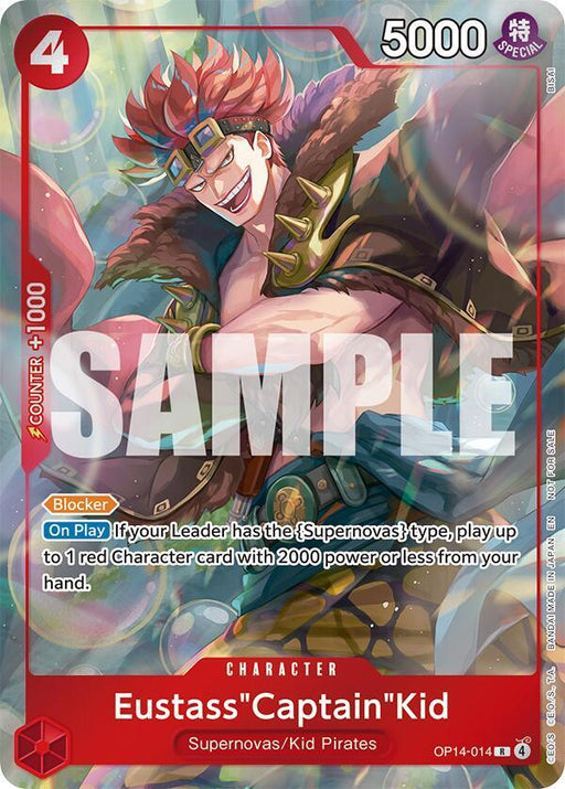 Eustass"Captain"Kid (OP14-014) (Dash Pack) [The Azure Sea's Seven] - for just $0.35! 