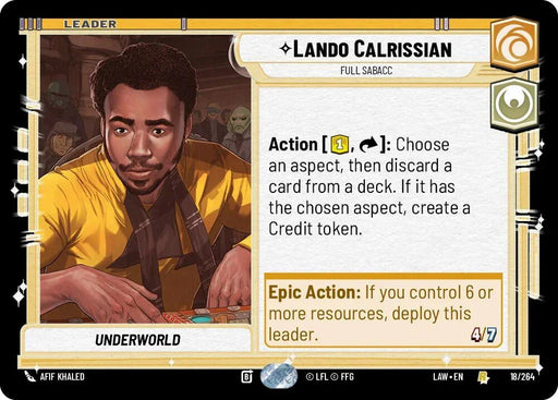 Lando Calrissian - Full Sabacc (18/264) (18/264) [A Lawless Time] - for just $0.10! 