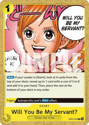 Will You Be My Servant? (EB03-060) - Extra Booster: One Piece Heroines Edition - for just $0.05! 