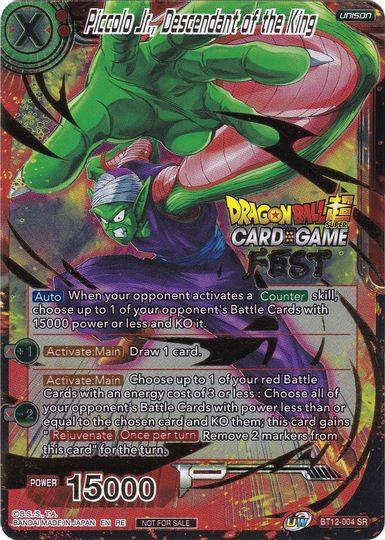 Piccolo Jr., Descendant of the King (Card Game Fest 2022) (BT12-004) [Tournament Promotion Cards] - for just $0.20! 