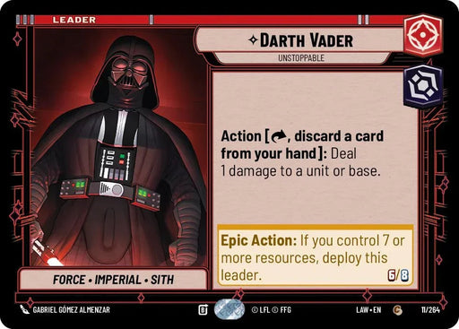 Darth Vader - Unstoppable (11/264) (11/264) [A Lawless Time] - for just $0.10! 
