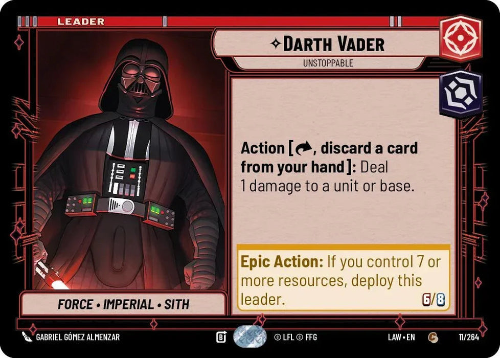Darth Vader - Unstoppable (11/264) (11/264) [A Lawless Time] - for just $0.10! 