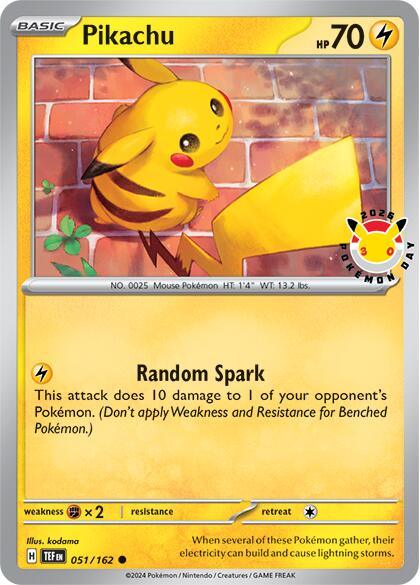 Pikachu (051/162) (Pokemon Day 2026) [Miscellaneous Cards] - for just $3.25! 