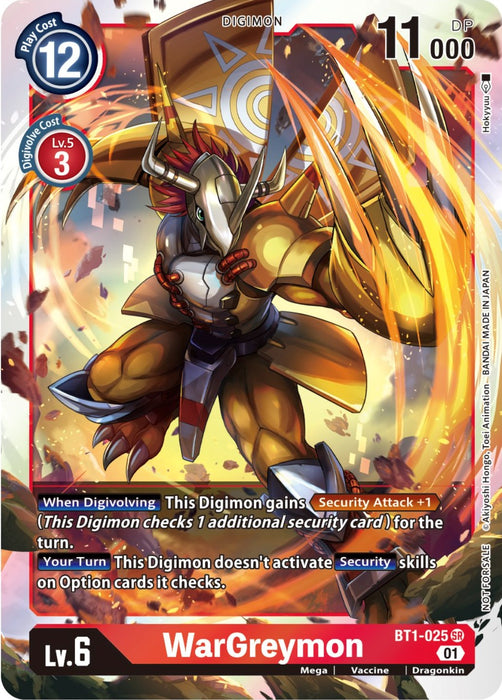 WarGreymon [BT1-025] (ST-11 Special Entry Pack) [Release Special Booster Promos] - Just $1.75! Shop now at Retro Gaming of Denver