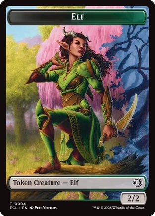 Elf // Treasure Double-Sided Token (ECL-4 // 10) - Lorwyn Eclipsed Foil - for just $0.09! 
