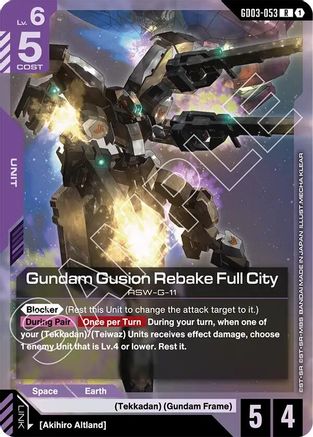 Gundam Gusion Rebake Full City (GD03-053) - Steel Requiem Holofoil - for just $0.14! 