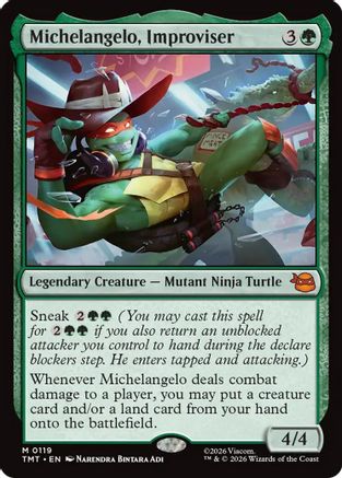 Michelangelo, Improviser (TMT-119) - Teenage Mutant Ninja Turtles Foil - for just $1.61! 