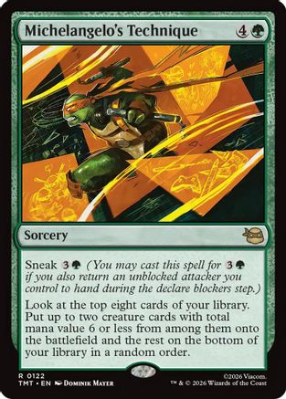 Michelangelo's Technique (TMT-122) - Teenage Mutant Ninja Turtles Foil - for just $0.15! 