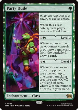 Party Dude (TMT-128) - Teenage Mutant Ninja Turtles Foil - for just $0.41! 