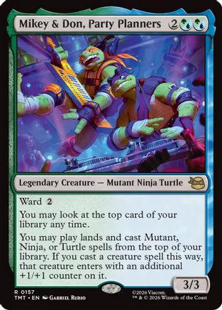 Mikey & Don, Party Planners (TMT-157) - Teenage Mutant Ninja Turtles - for just $0.12! 