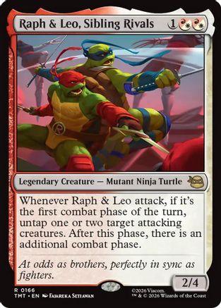 Raph & Leo, Sibling Rivals (TMT-166) - Teenage Mutant Ninja Turtles - for just $0.25! 
