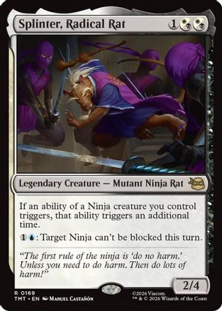 Splinter, Radical Rat (TMT-169) - Teenage Mutant Ninja Turtles Foil - for just $0.33! 