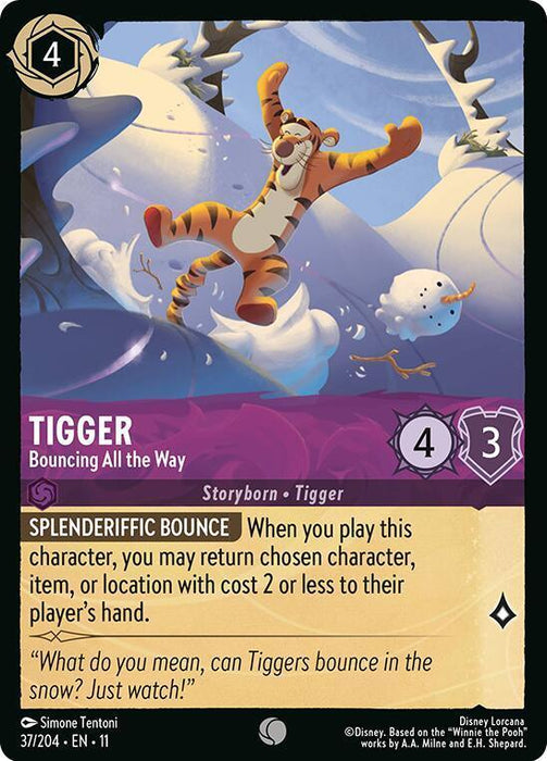 Tigger - Bouncing All the Way (37/204) [Winterspell] - for just $0.10! 