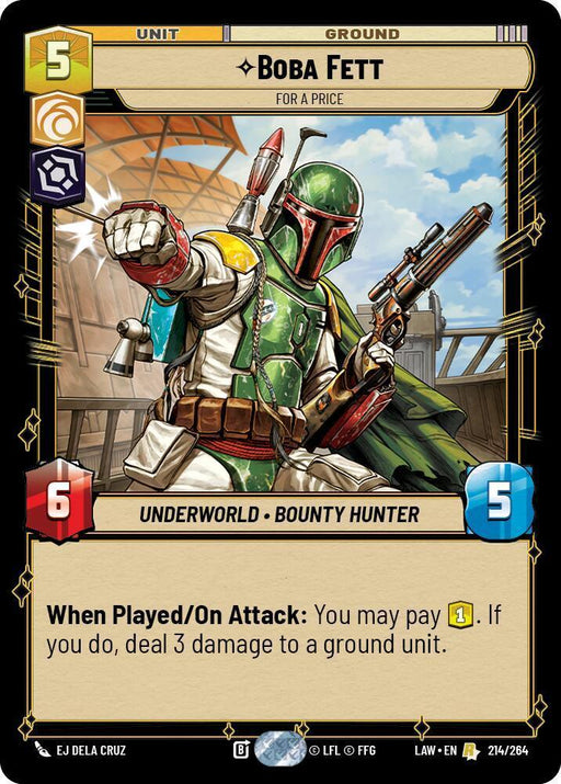Boba Fett - For a Price (214/264) (214/264) [A Lawless Time] - for just $0.30! 