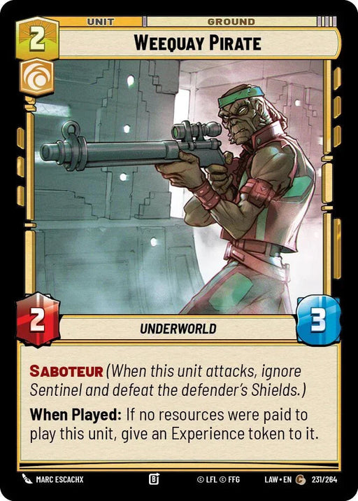 Weequay Pirate (231/264) (231/264) [A Lawless Time] - for just $0.10! 