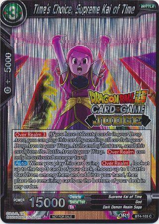 Time's Choice, Supreme Kai of Time (BT4-103) [Judge Promotion Cards] - for just $0.55! 