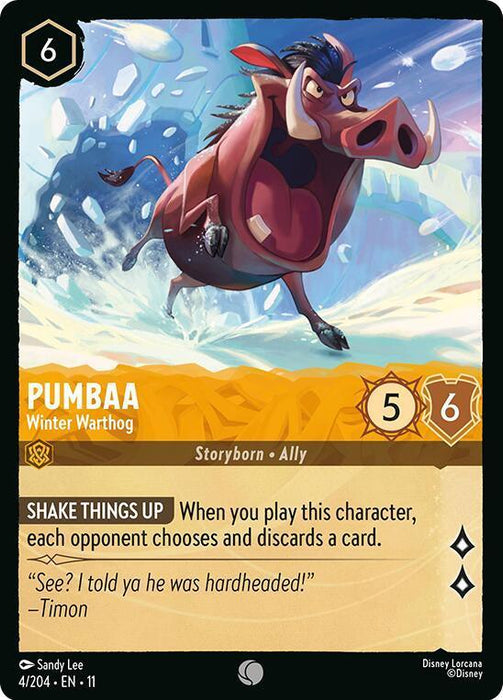 Pumbaa - Winter Warthog (4/204) [Winterspell] - for just $0.10! 