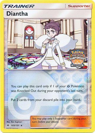 Diantha (105/131) (Regional Championship Promo Staff) [Sun & Moon: Forbidden Light] - for just $15.80! 