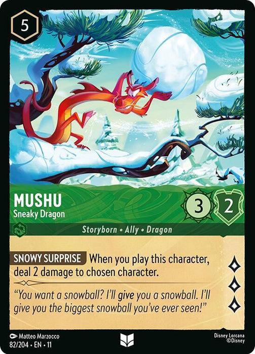 Mushu - Sneaky Dragon (82/204) [Winterspell] - for just $0.10! 